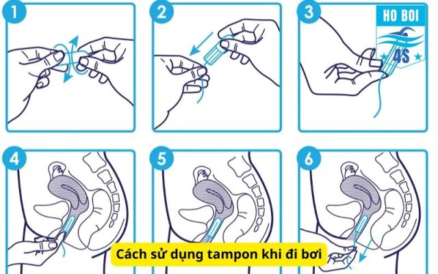 Cách sử dụng tampon khi đi bơi